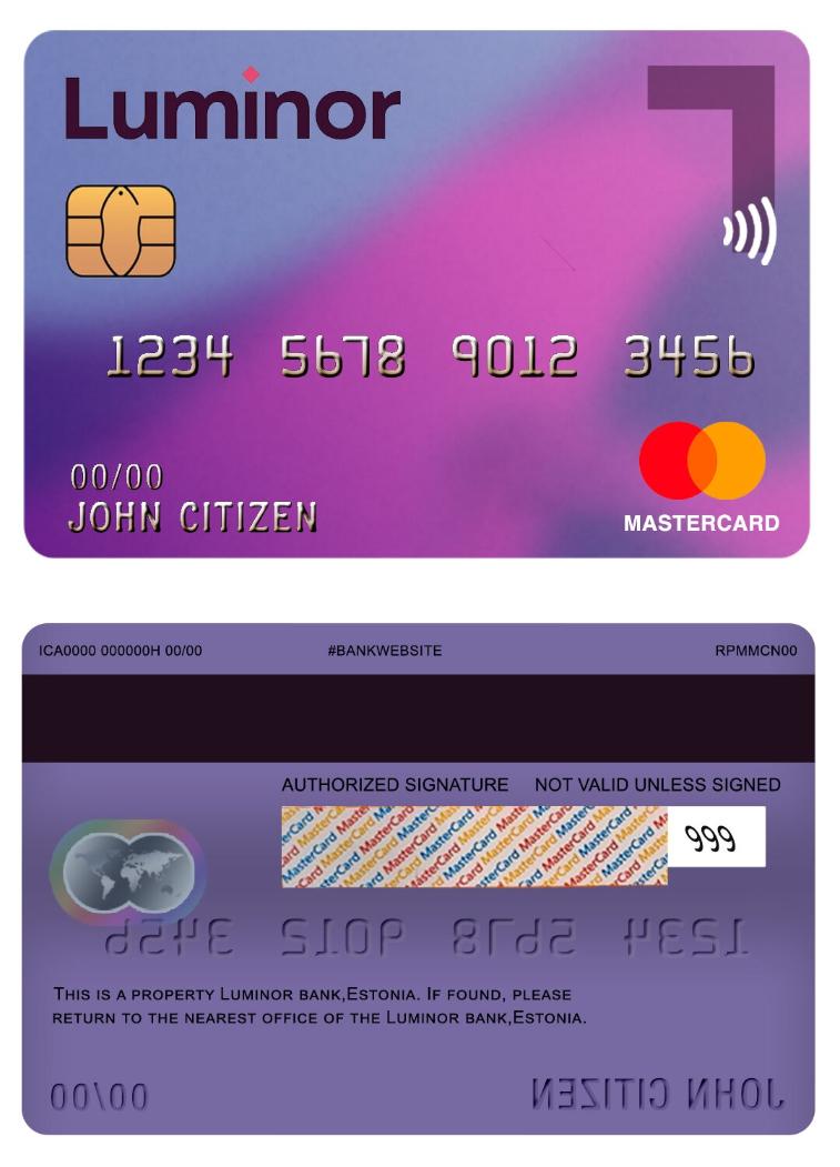 EstoniaLluminor bank mastercard
